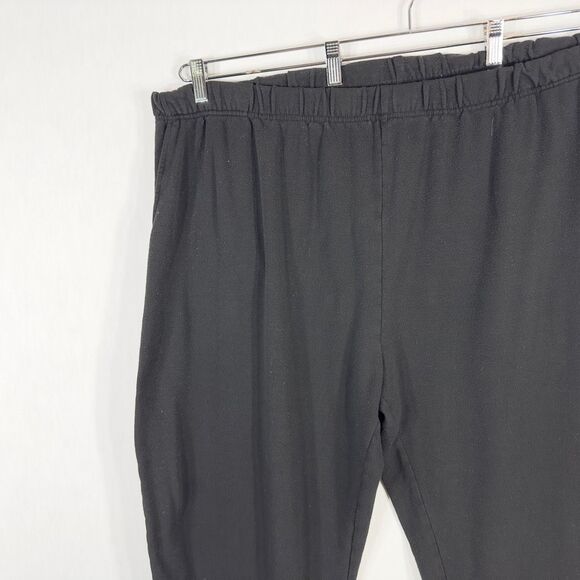 Woman Within‎ Plus Size 3X 30W 32W Pants Black Elastic Pull On Knit Solid 1617 - Picture 3 of 9